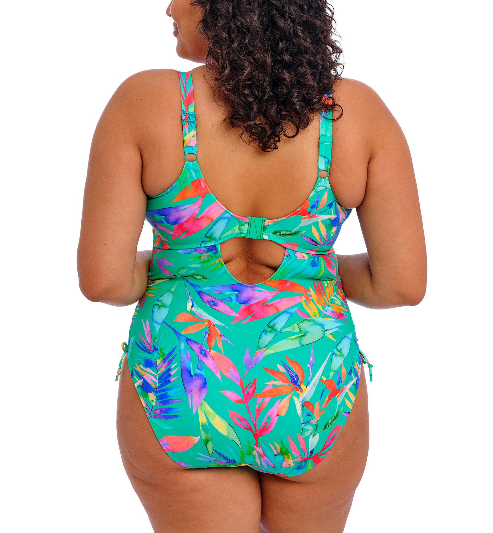 Elomi Toyama Tides Non Wire One Piece Swimsuit (ES802243),34G,Jade - Jade,34G