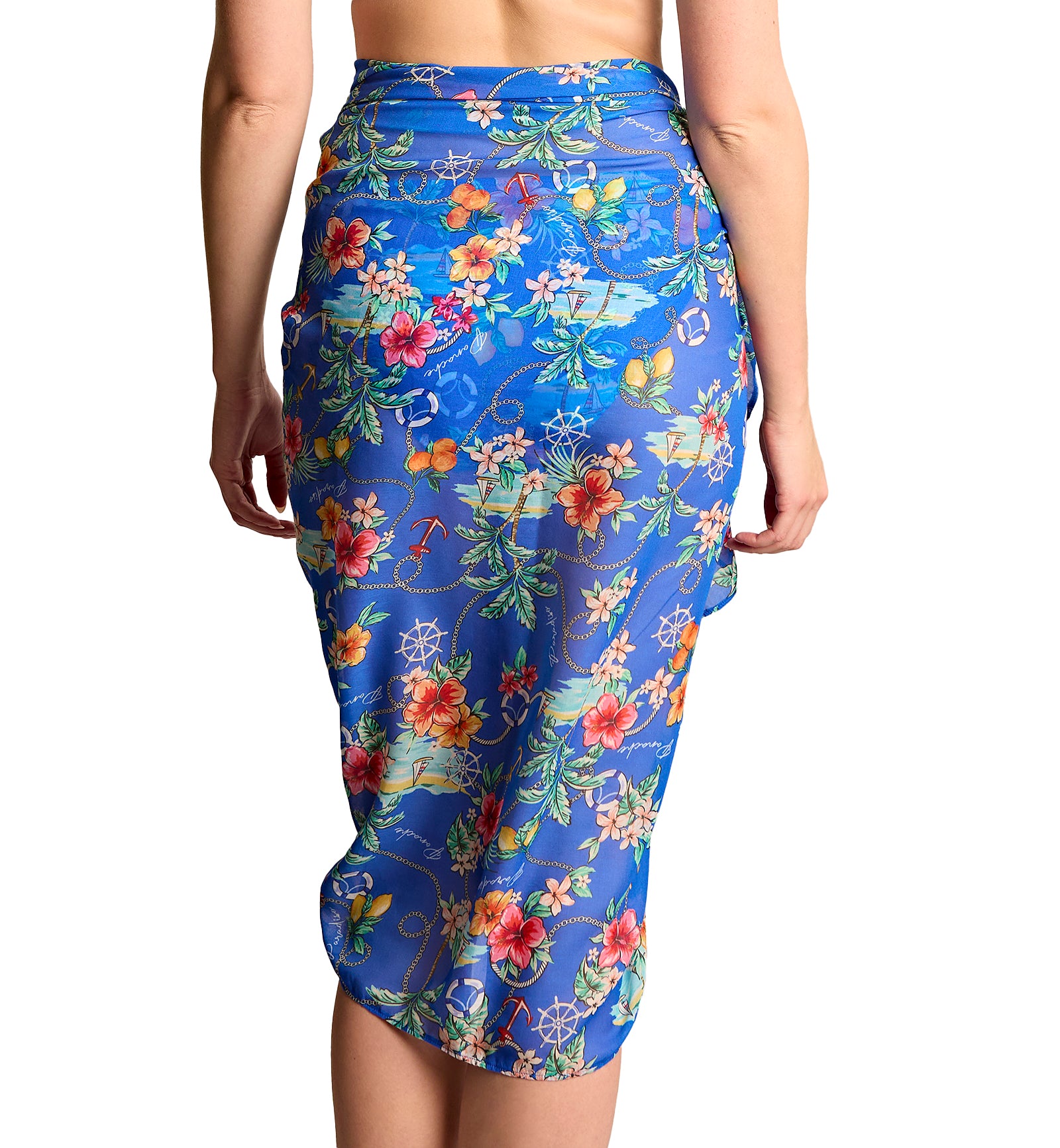 Panache Aimee Sarong Swim Cover Up (SW1728),Paradiso Print - Paradiso Print,One Size