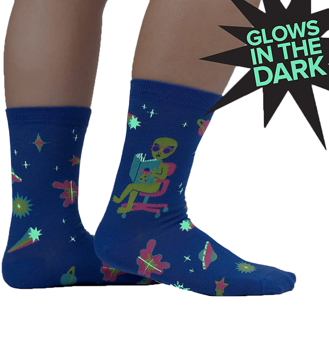 SOCK it to me Women's Crew Socks (W0408),InterGalactic Reading List - InterGalactic Reading List,One Size