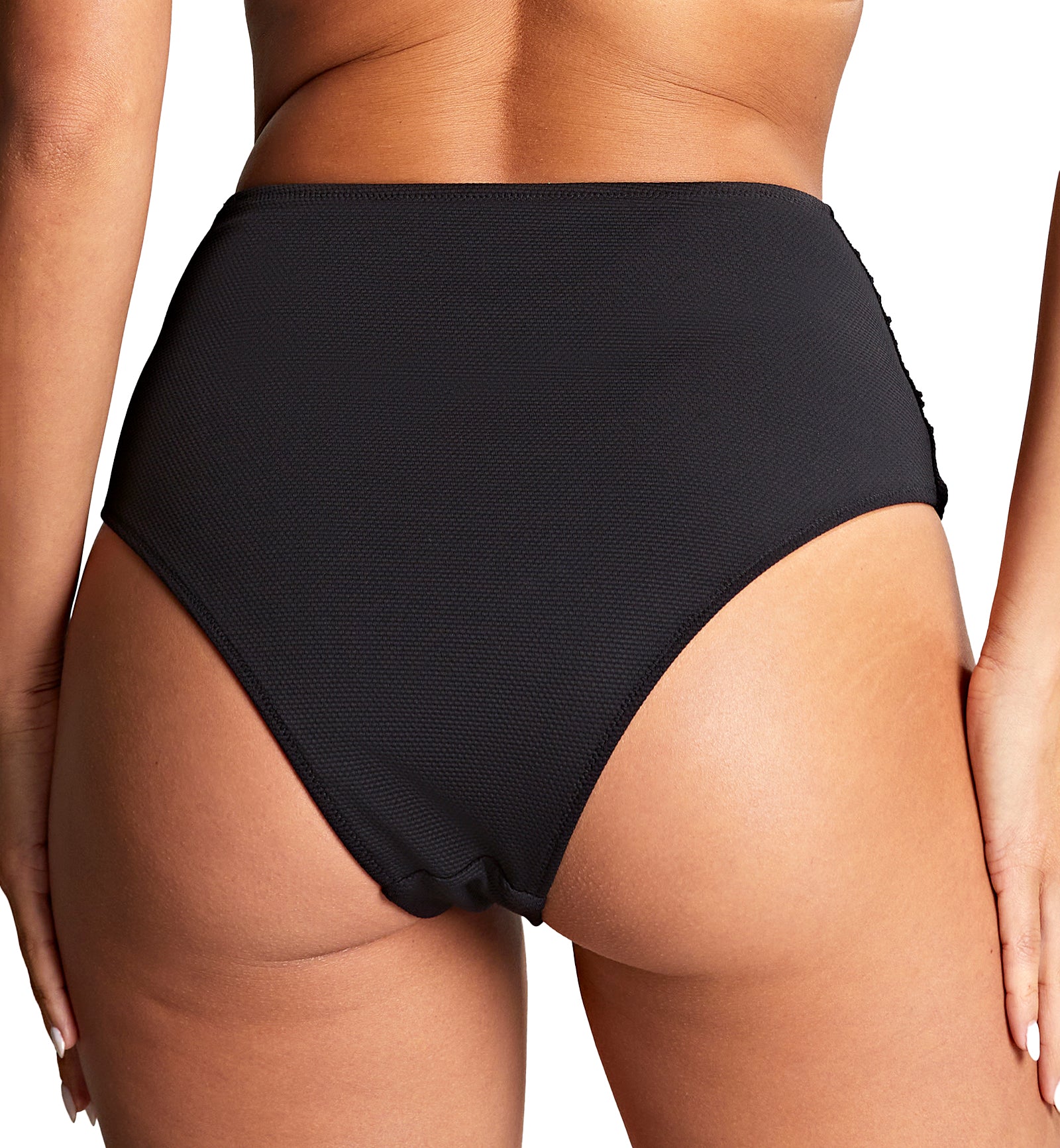 Panache High Waist Brazilian Bikini Bottom (SW1765),8-XS,Black - Black,XS