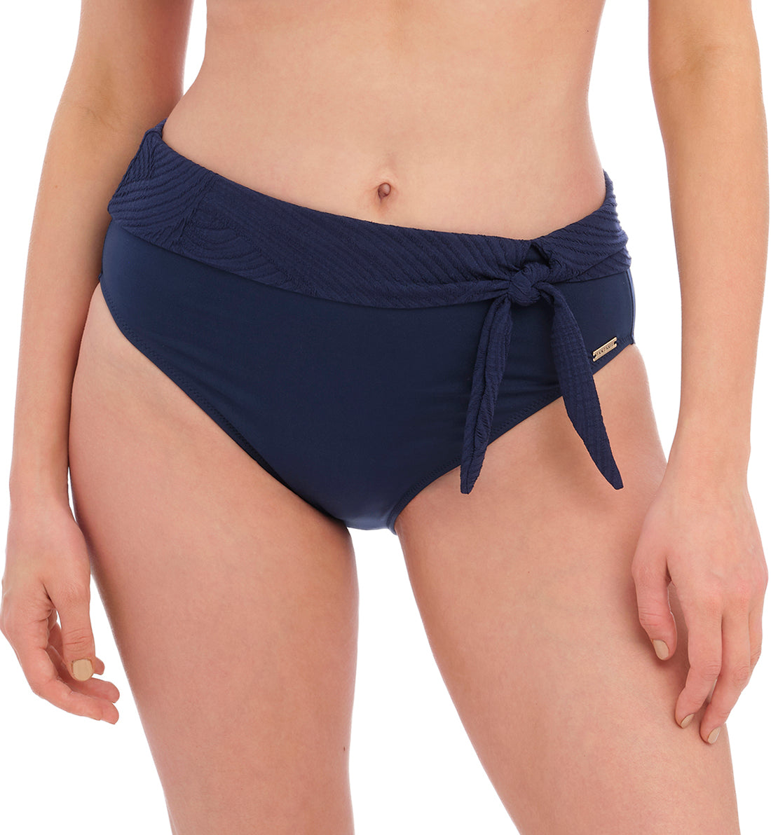 Fantasie Ottawa Fold High Waist Swim Brief (6497),Small,Ink - Ink,Small