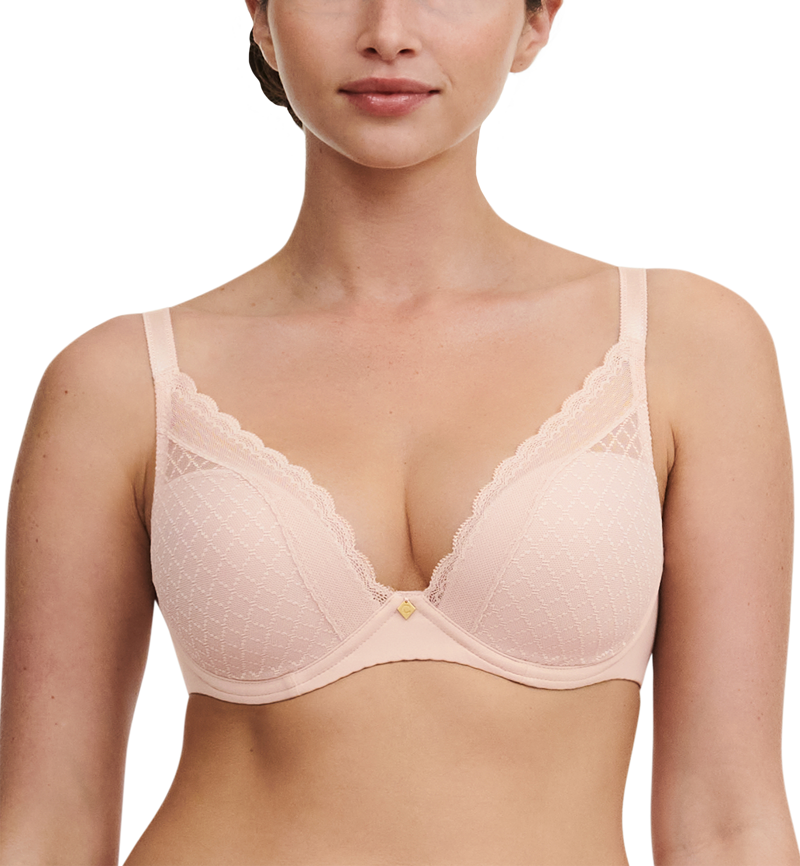 Chantelle Chic Plunge T-Shirt Bra (C16MNA),30D,Rose - Rose,30D