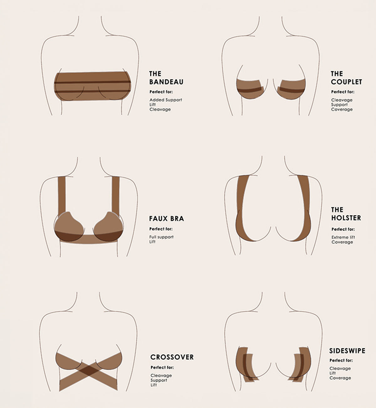 NOOD Shape Tape Adhesive Breast Tape (4 INCH),Coffee - Coffee,4 Inch