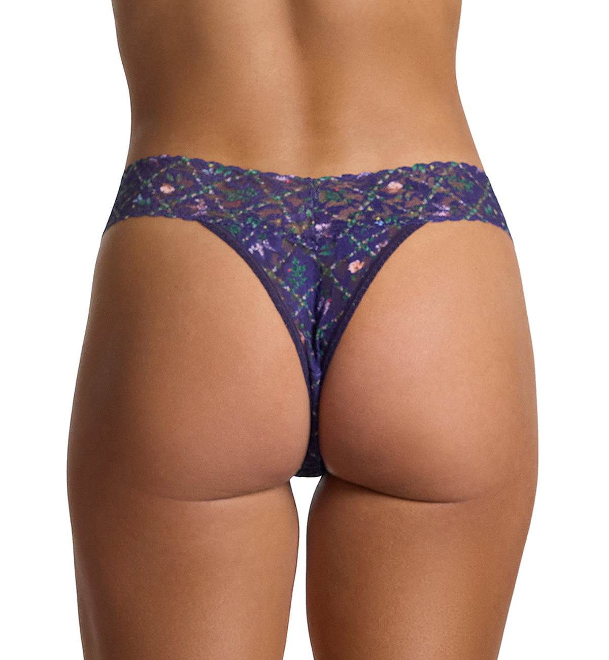 Hanky Panky Signature Lace Printed Original Rise Thong (PR4811P),Everlasting - Everlasting,One Size