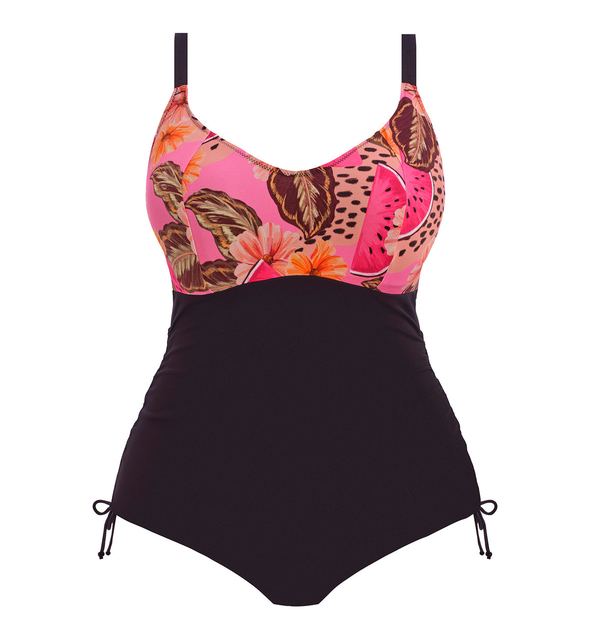 Elomi Cabana Nights Scoop Non Wire One Piece Swimsuit (ES801643),34 G/GG,Multi - Multi,34 G/GG