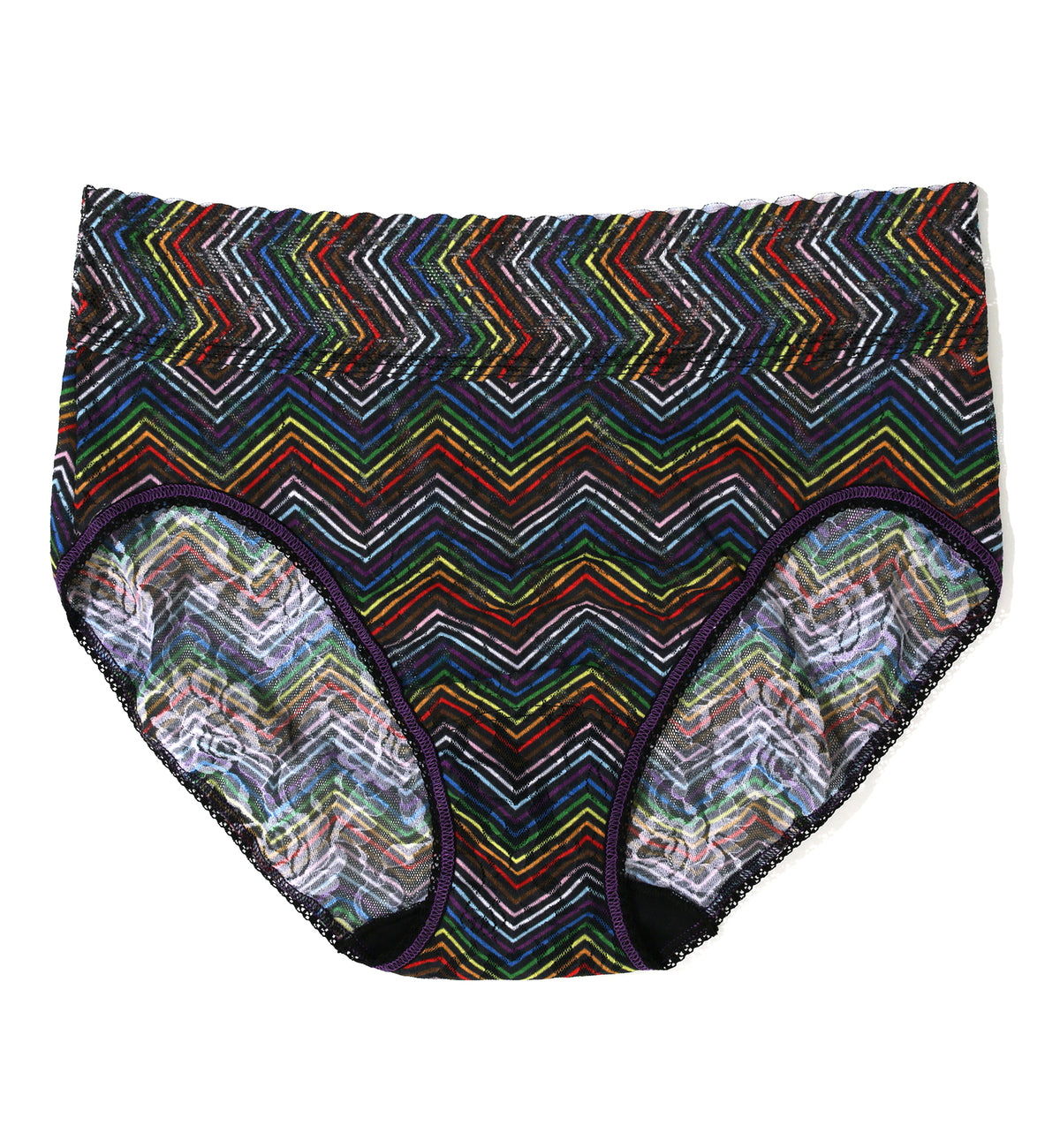 Hanky Panky Signature Lace Printed French Brief (PR461),Small,Up All Night - Up All Night,Small