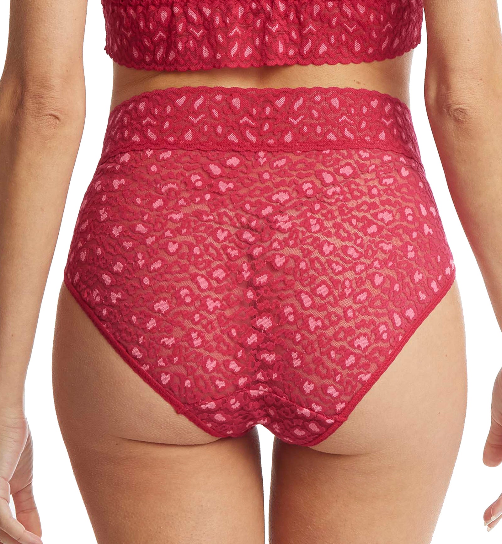 Hanky Panky Cross Dyed Leopard French Brief (7J2461),XS,Berry Sangria/Pink - Berry Sangria/Pink,XS