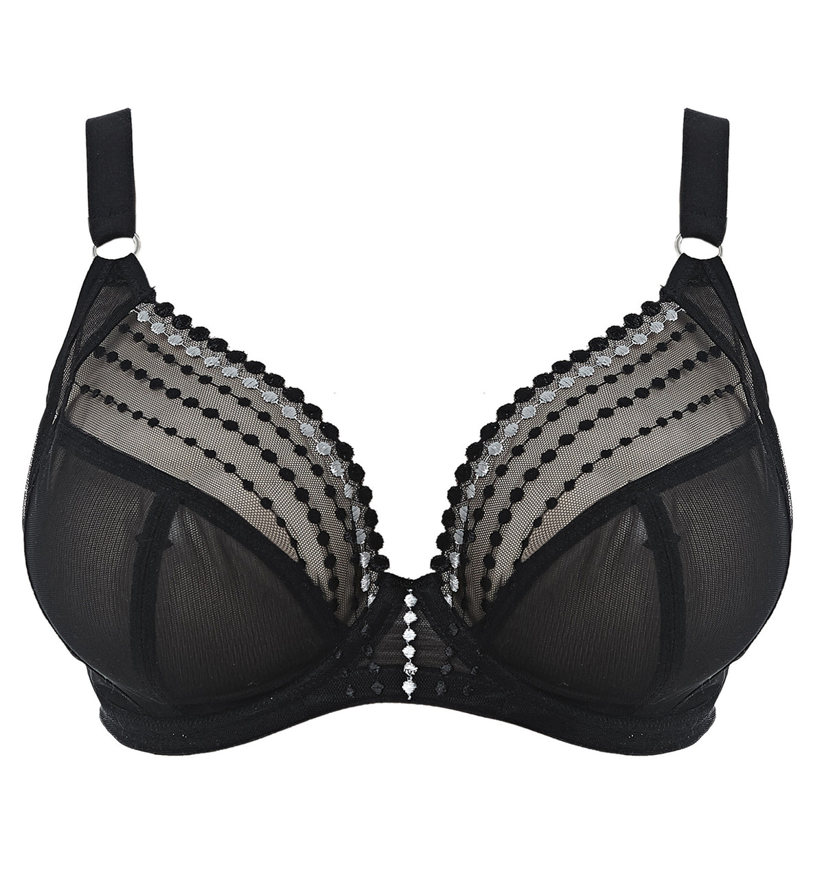 Elomi Matilda Banded Plunge Underwire Bra (8900),32G,Black - Black,32G