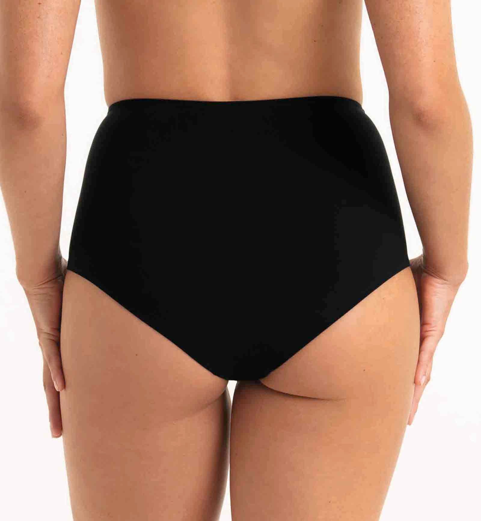 Anita Beautiful Black High Rise Swim Bottom (8403-0),Small,Black - Black,Small