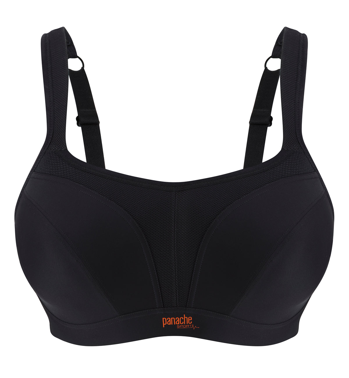 Panache Power Underwire Sports Bra (5021),28E,Black - Black,28E