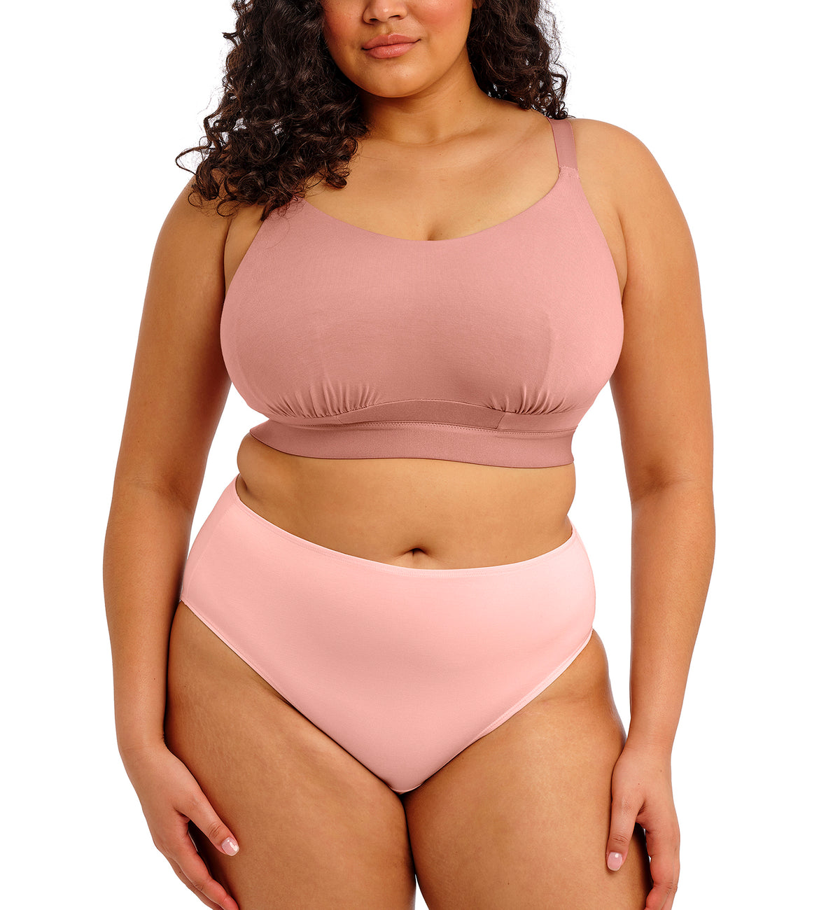 Elomi Downtime Non Wire Bralette (301417),32H,Ash Rose - Ash Rose,32H