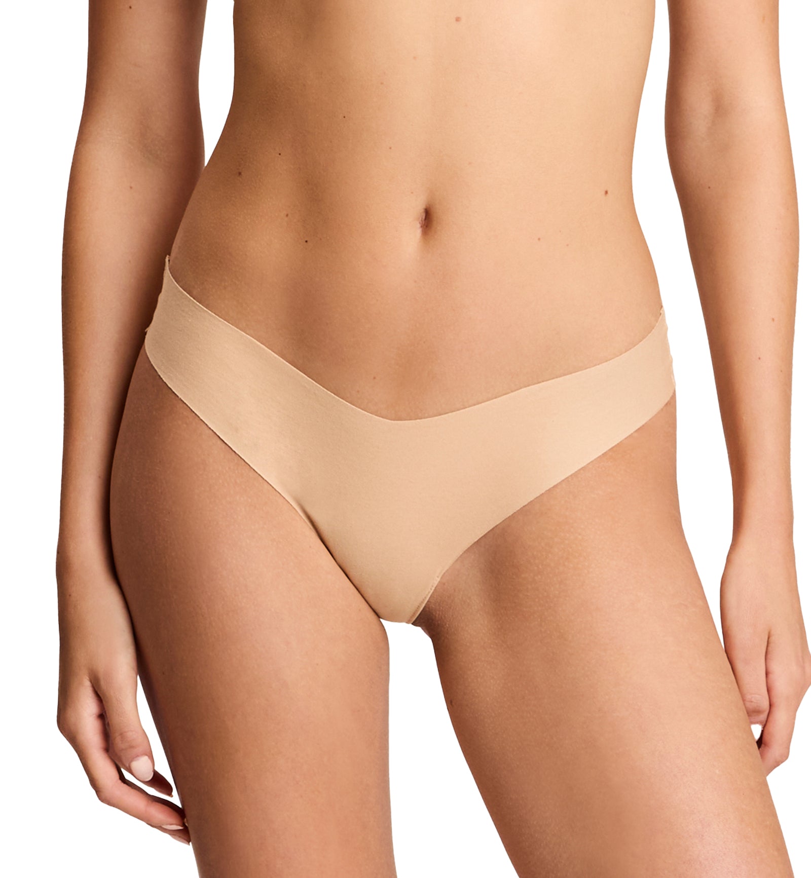 commando Cotton Thong (CCT01),XS,Beige - Beige,XS/S