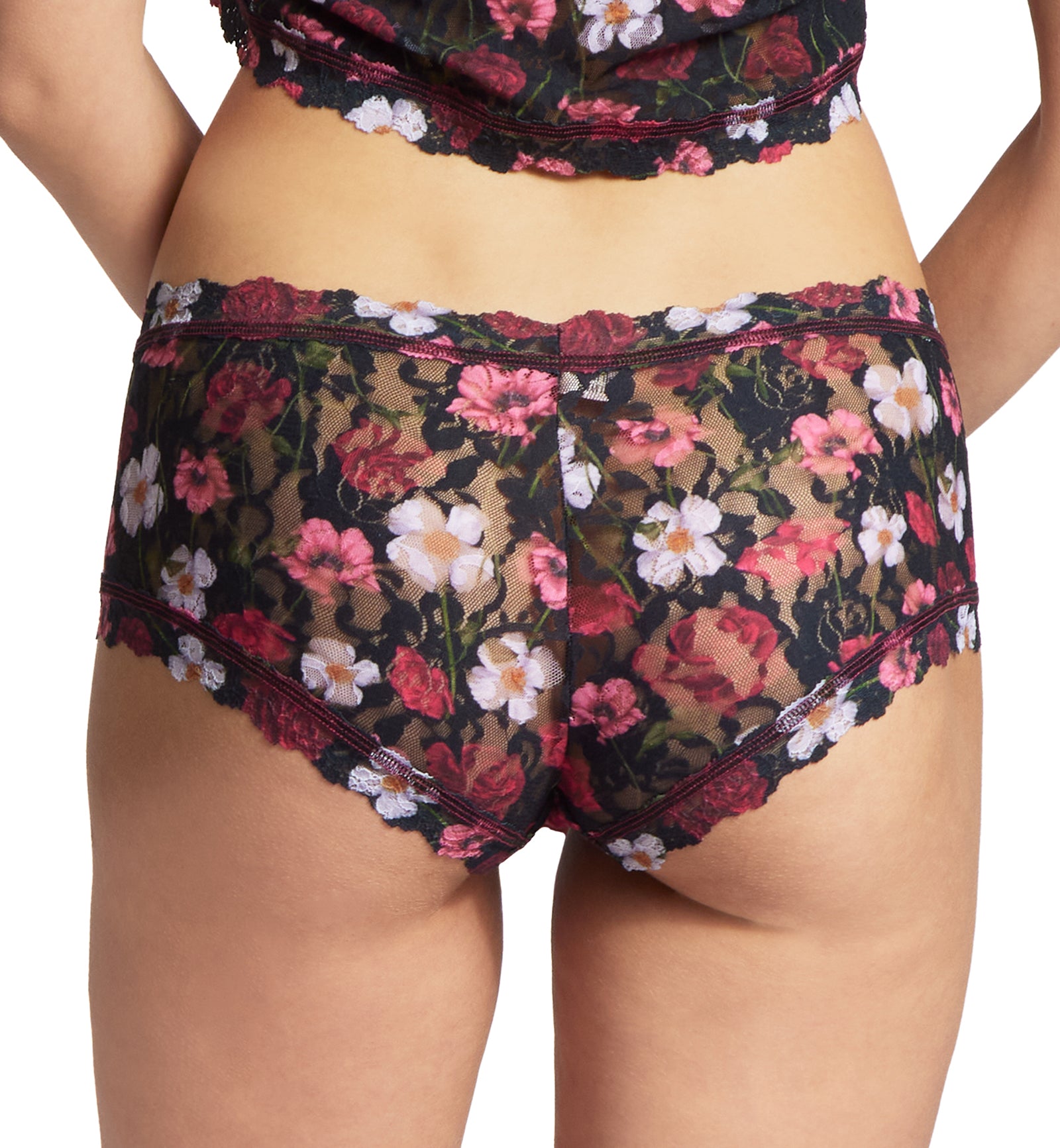 Hanky Panky Signature Lace Printed Boyshort (PR4812P),XS,Am I Dreaming - Am I Dreaming,XS