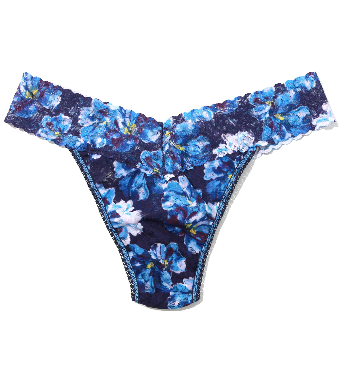 Hanky Panky Signature Lace Printed Original Rise Thong (PR4811P),Nightfall - Nightfall,One Size