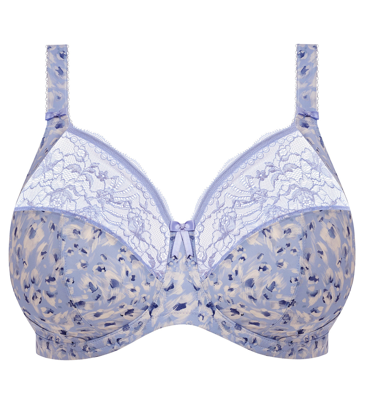 Elomi Morgan Stretch Lace Banded Underwire Bra (4110),32GG,Blue Leopard - Blue Leopard,32GG