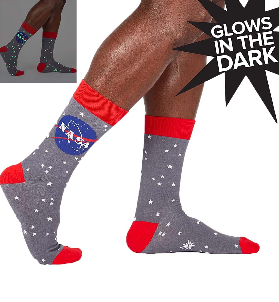SOCK it to me Men's Crew Socks (mef0444),NASA Stargazer - NASA Stargazer,One Size