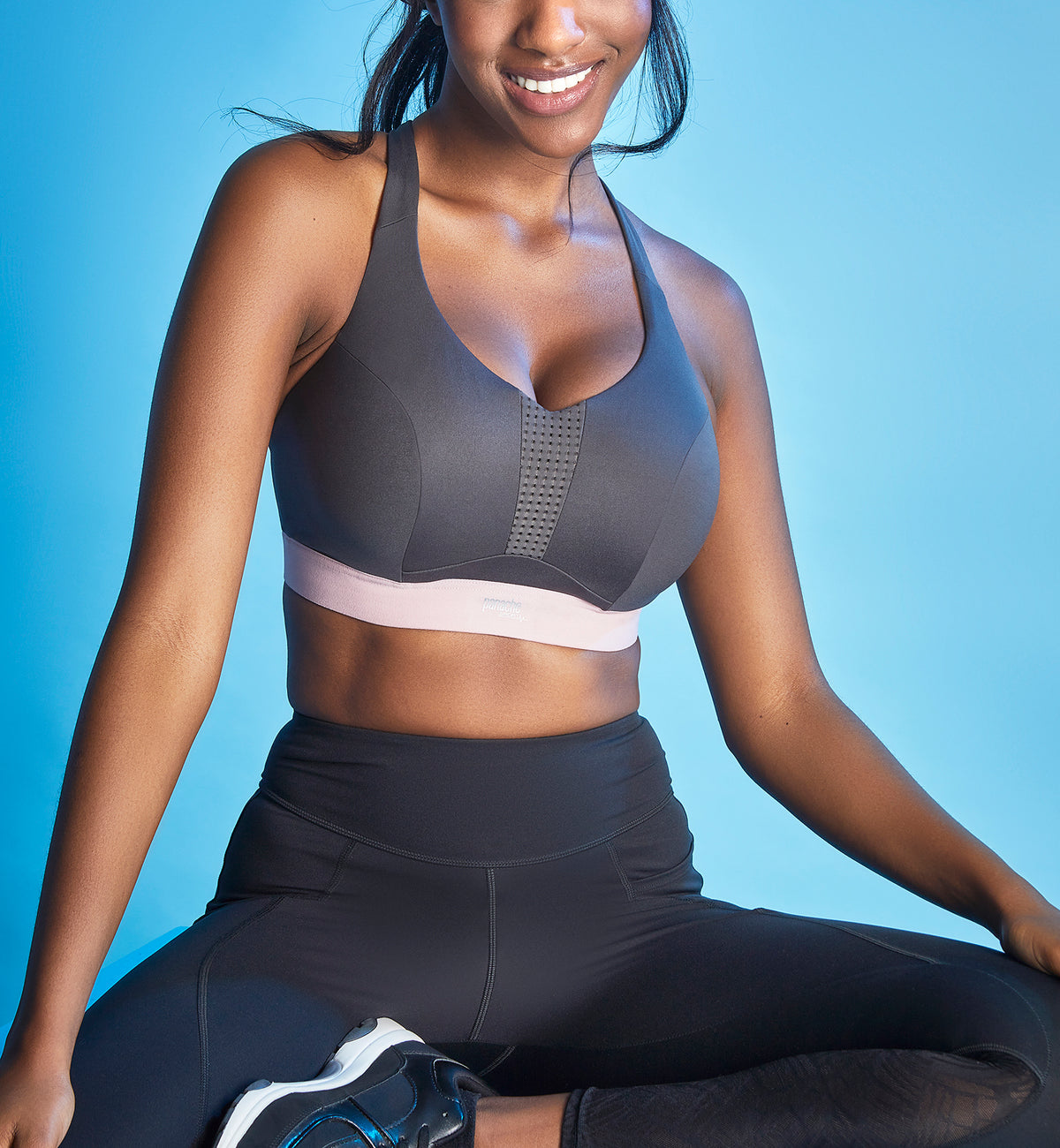 Panache Ultra Perform Non-padded Underwire Sports Bra (5022)- Charcoal -  Breakout Bras