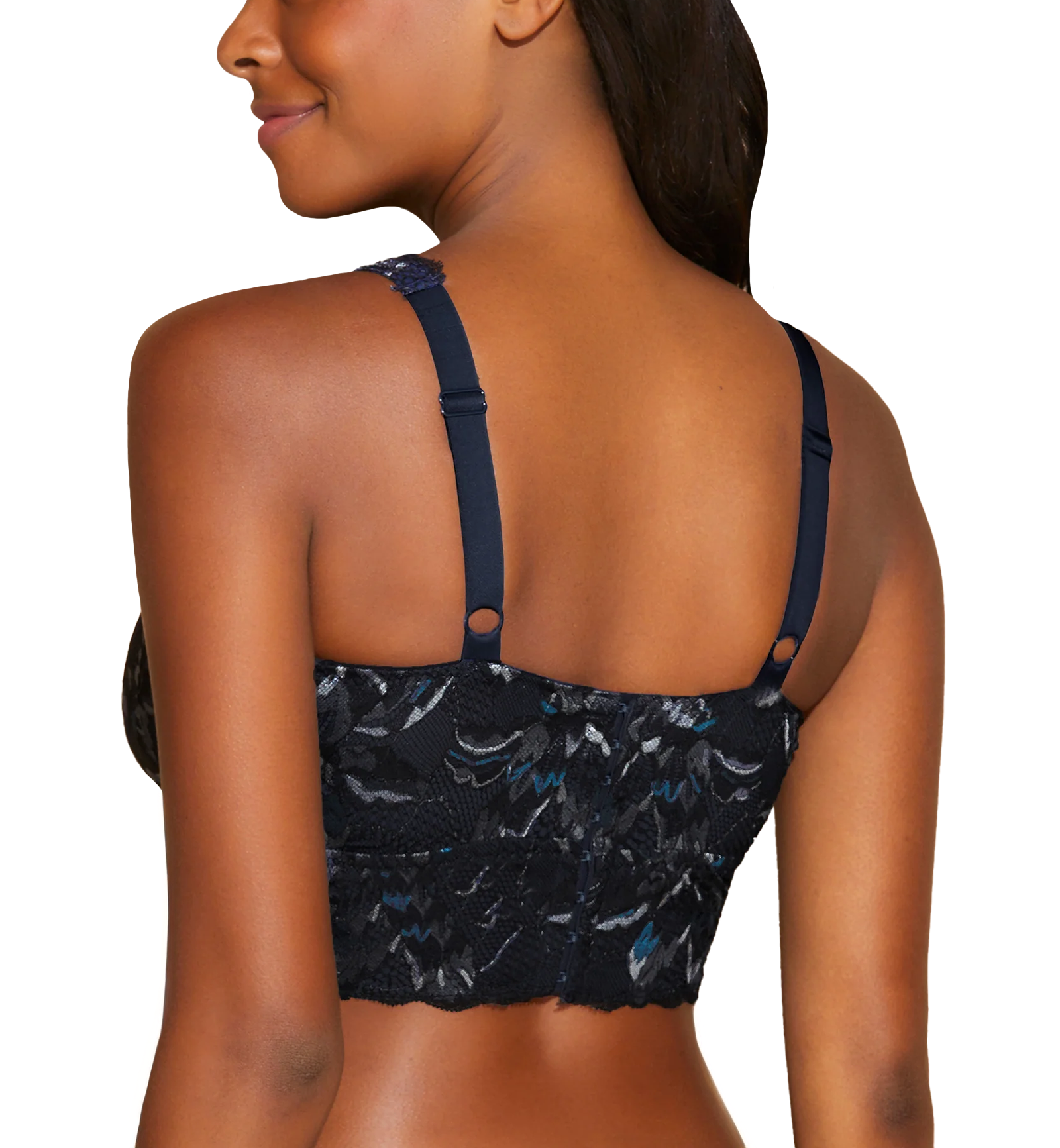 Cosabella Paradiso Curvy Bralette (PARAD1303),Large,Navy Blue - Navy Blue,Large