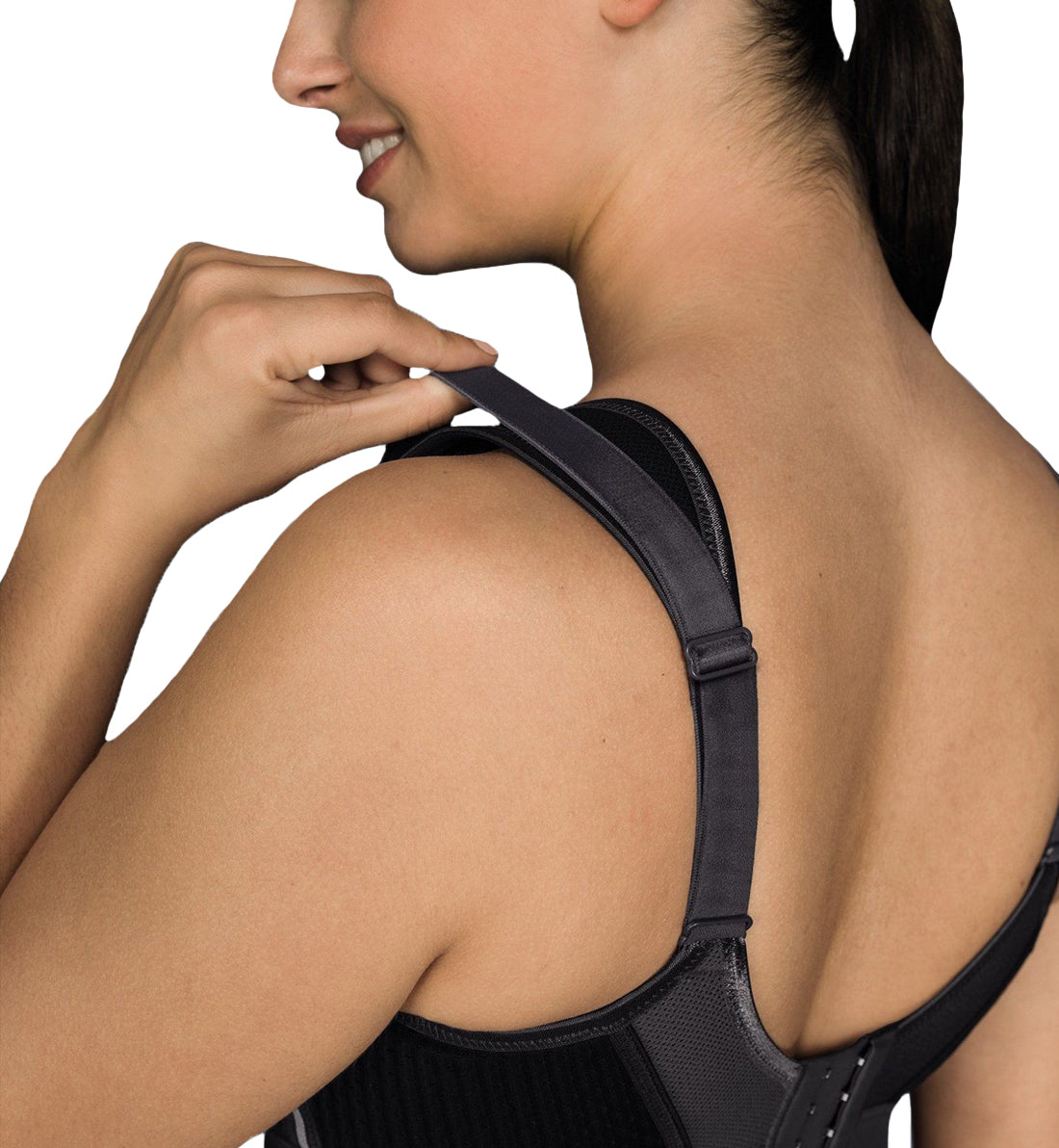 Anita Extreme Control Plus Wireless Sports Bra (5567),30F,Black/Anthracite - Black/Anthracite,30F