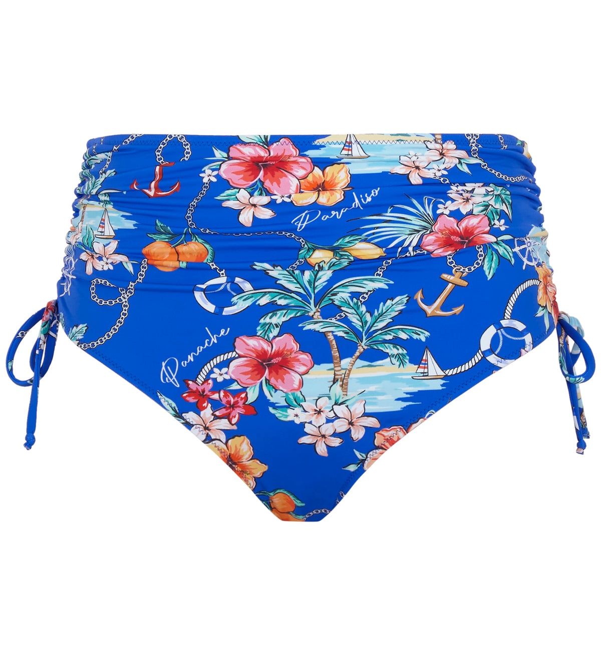 Panache Midi Gathered Swim Brief (SW2049),XS,Paradiso Print - Paradiso Print,XS