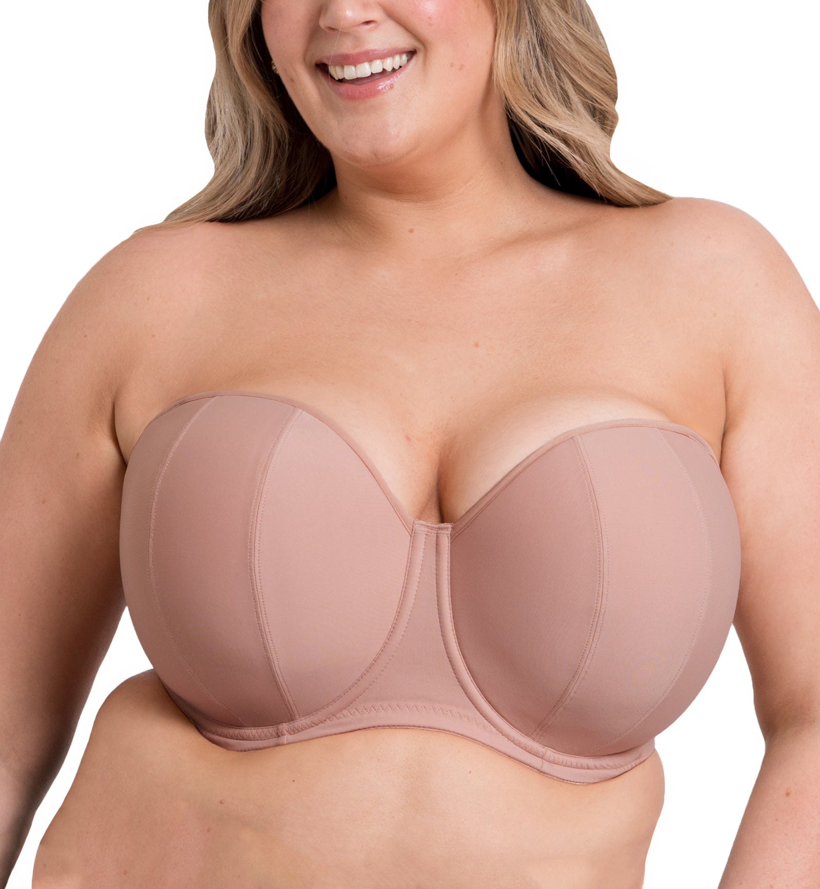 Curvy Kate Luxe Multiway Strapless Underwire Bra (CK2601),28GG,Latte - Latte,28GG
