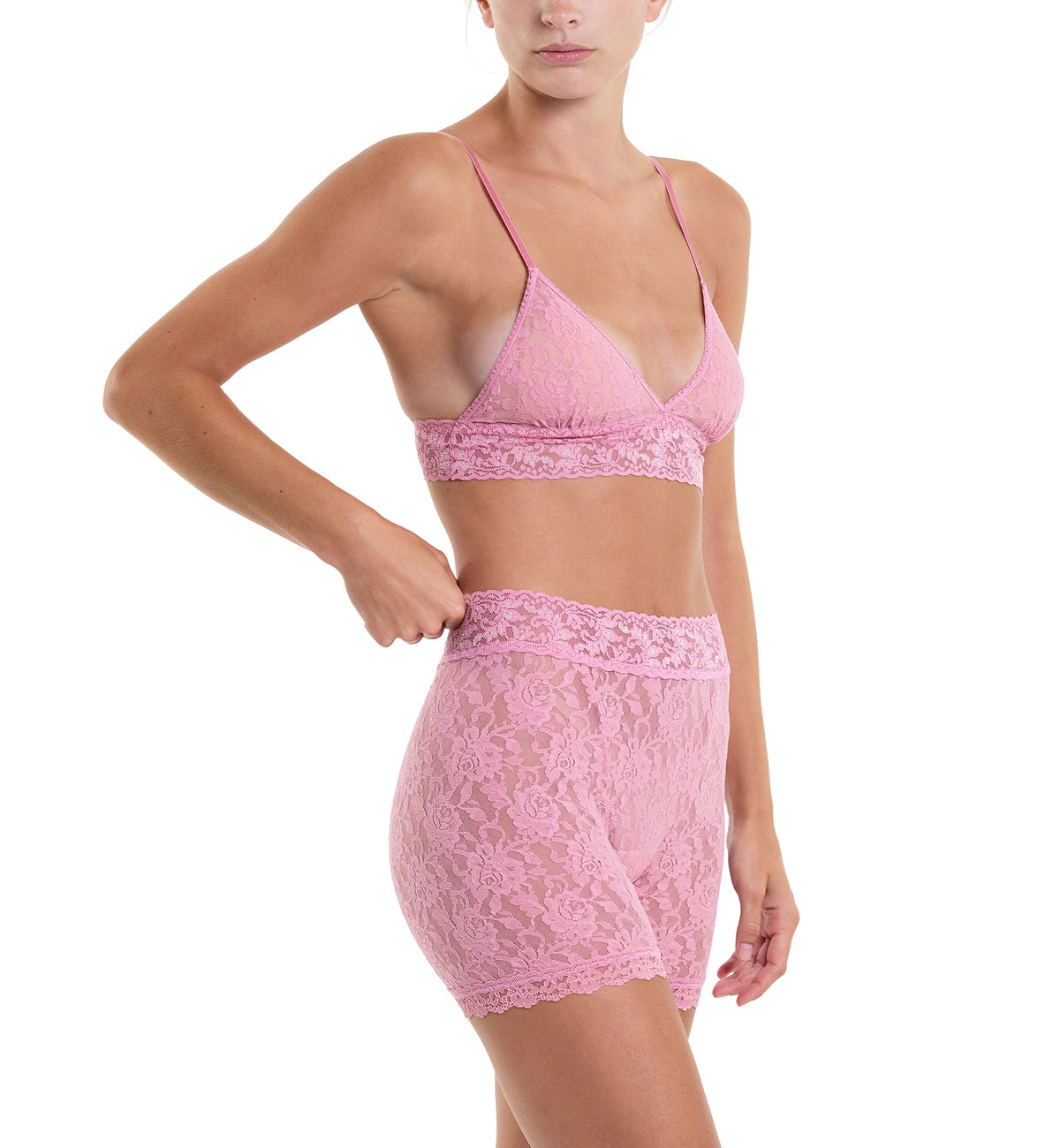 Hanky Panky Signature Lace Boxer Brief (481254),XS,Tea Cake - Tea Cake,XS