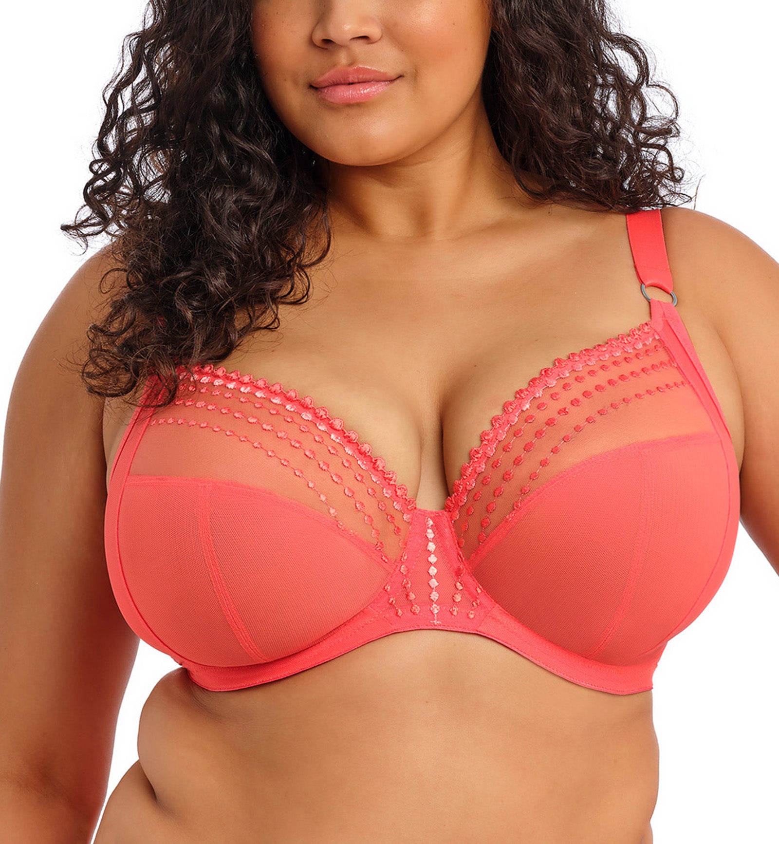 Elomi Matilda Banded Plunge Underwire Bra (8900),32G,Sunset - Sunset,32G