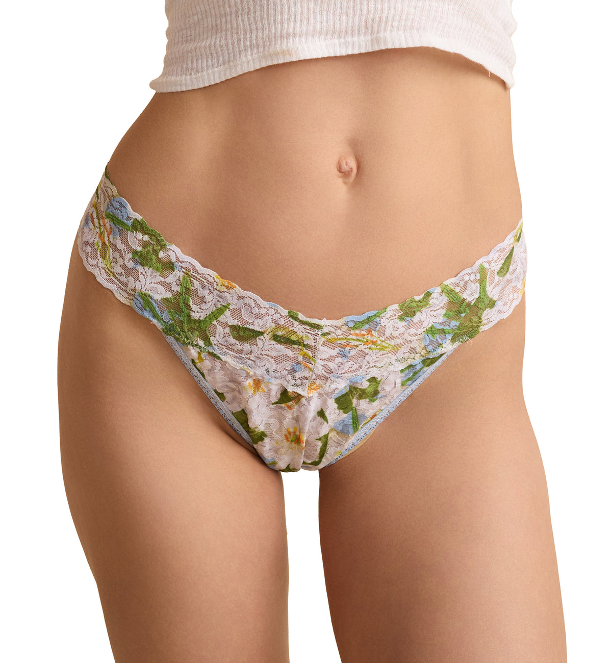 Hanky Panky Signature Lace Printed Original Rise Thong (PR4811P),Absolute Lilly - Absolute Lilly,One Size