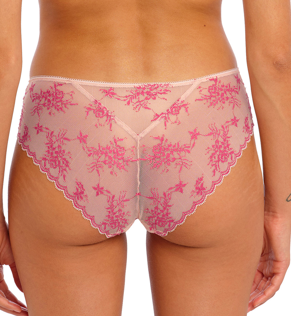 Freya Offbeat Decadence Lace Panty Brief (402550),Medium,Vintage Rose - Vintage Rose,Medium