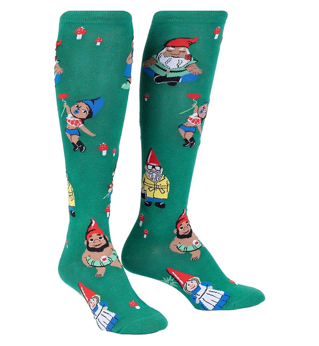 SOCK it to me Unisex Knee High Socks (F0590),Hangin' with my Gnomies - Hangin' with my Gnomies,One Size