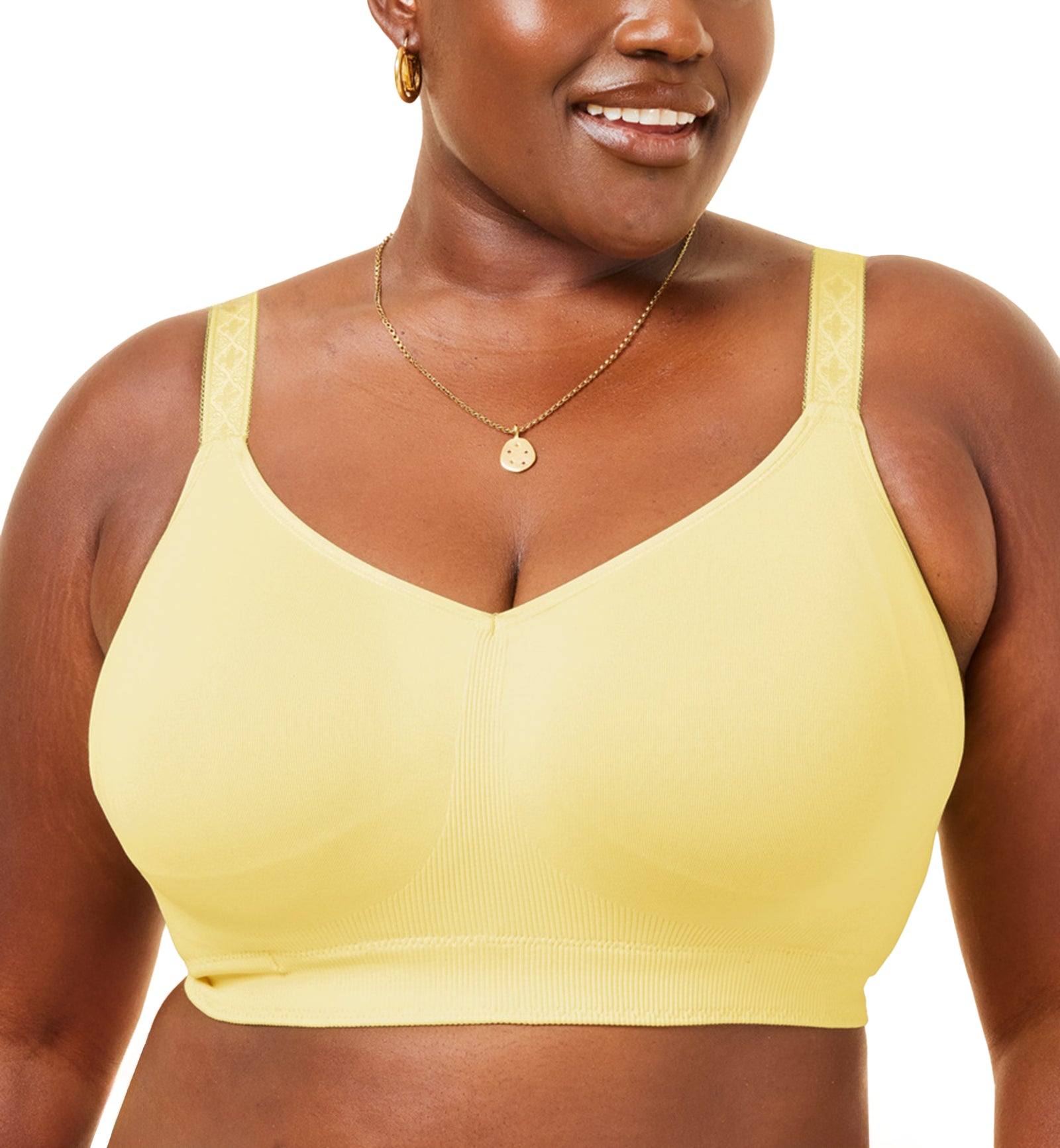 Sugar Candy by Cake Seamless Basic Everyday Softcup Bra (28-8005),XS,Lemon - Lemon,XS