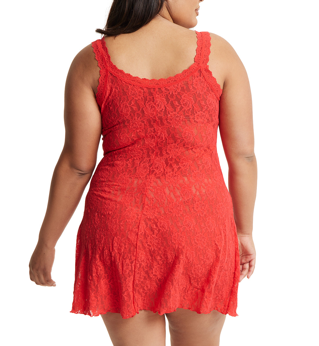 Hanky Panky Signature Lace Chemise PLUS (485214X),1X,Deep Sea Coral - Deep Sea Coral,1X