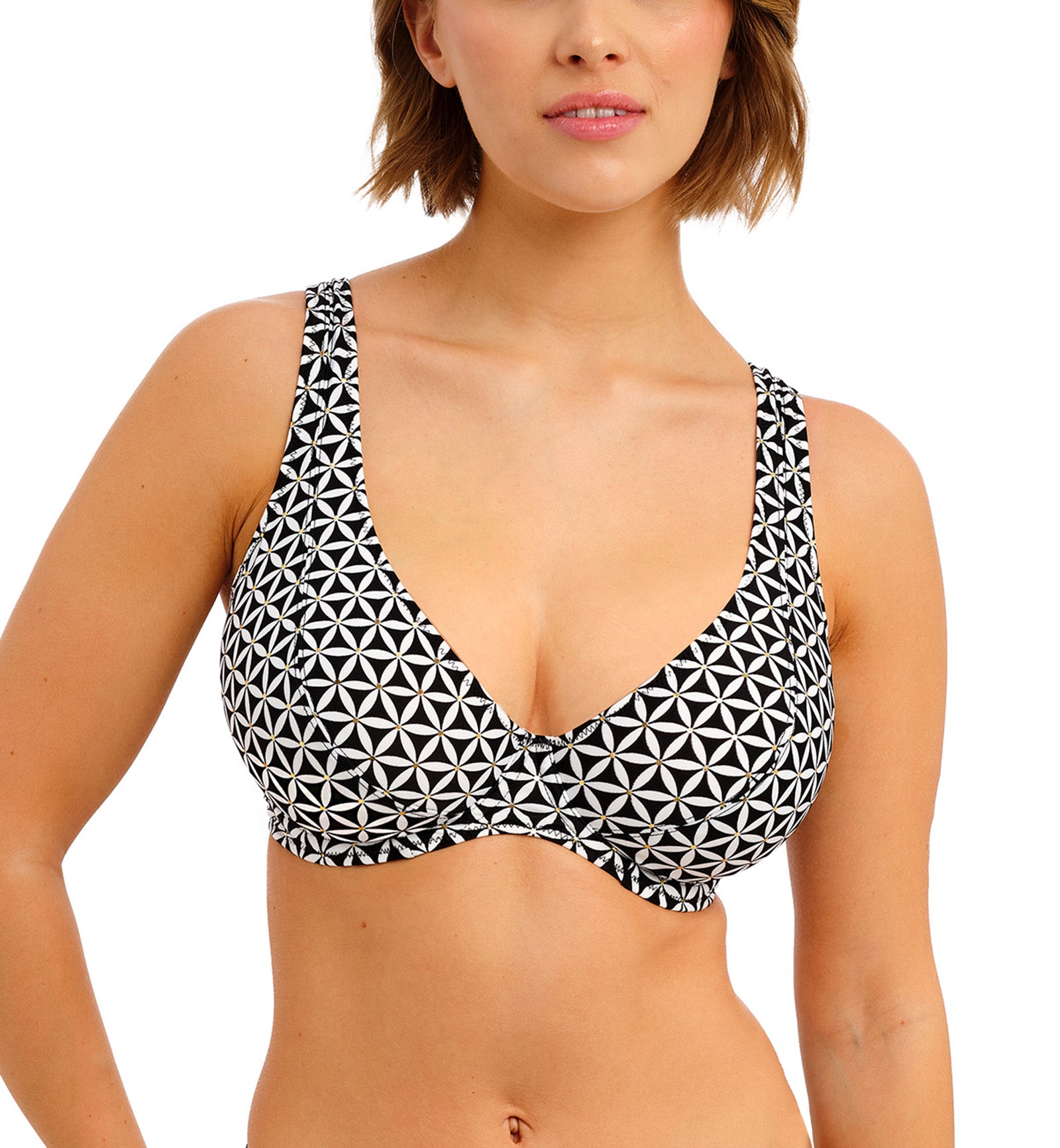 Freya Koh Tao High Apex Underwire Bikini Top (207213),28F,Black - Black,28F