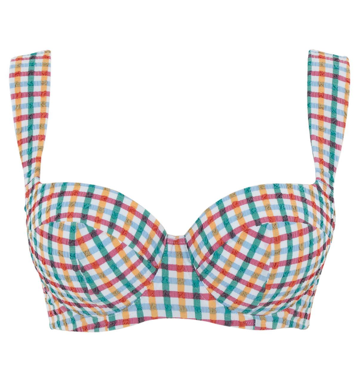 Panache Bette Balcony Underwire Bikini Top (SW1842),30DD,Seersucker Multi - Seersucker Multi,30DD