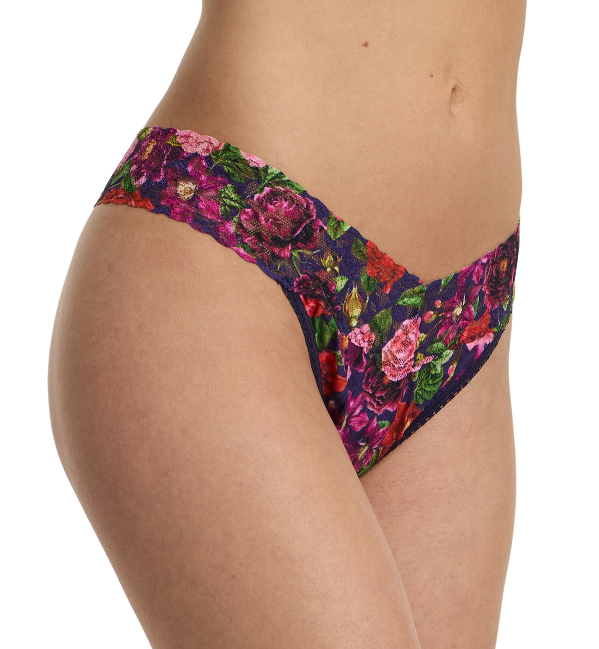 Hanky Panky Signature Lace Printed Original Rise Thong (PR4811P),Winters Tale - Winters Tale,One Size