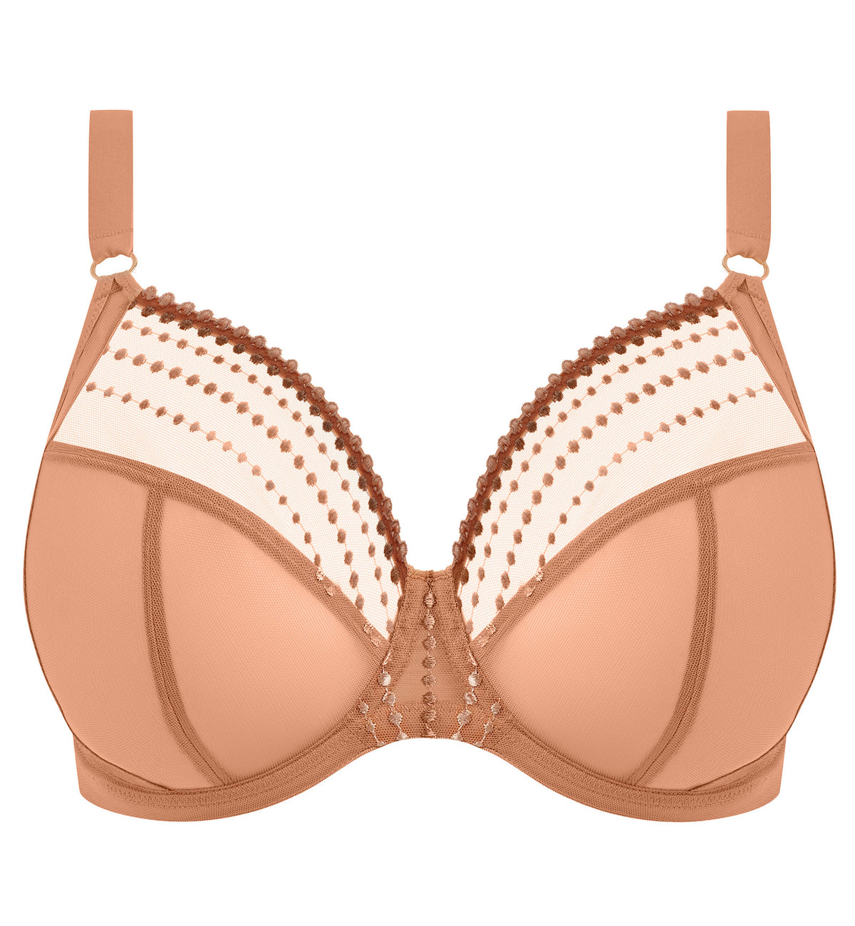 Elomi Matilda Banded Plunge Underwire Bra (8900),32G,Cafe au Lait - Cafe au Lait,32G