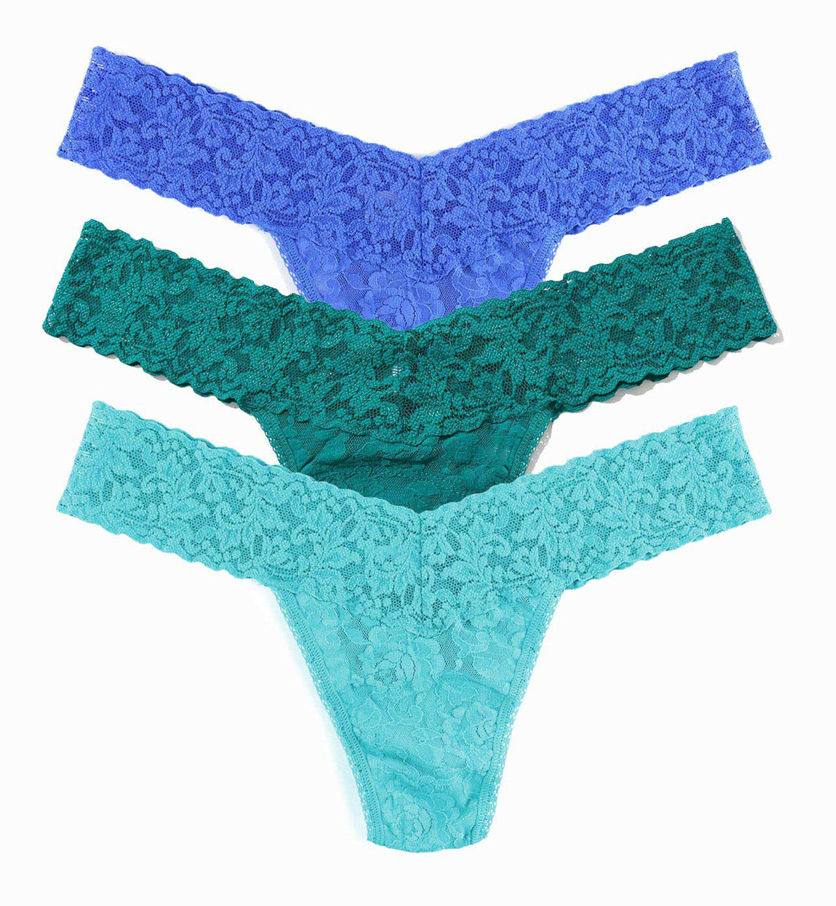 Hanky Panky 3-PACK Signature Lace Low Rise Thong (49113PK),SEBB - SEBB,One Size