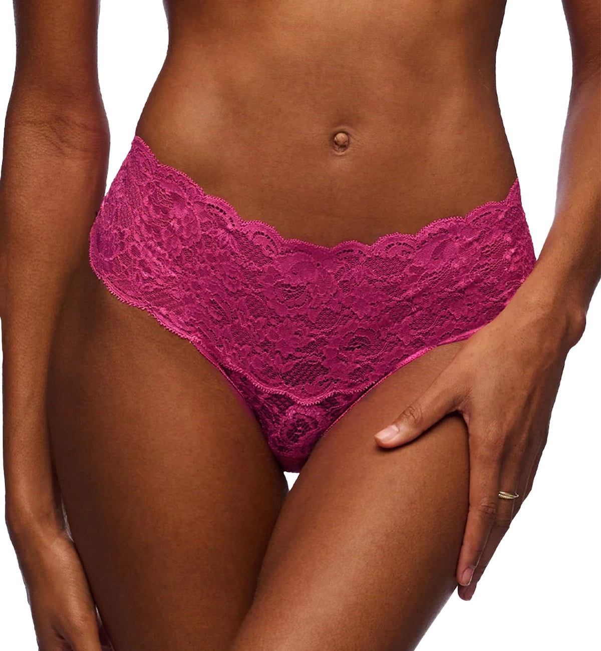 Cosabella Never Say Never Comfie Thong (NEVER0343),S/M,Rosa Caldo - Rosa Caldo,S/M