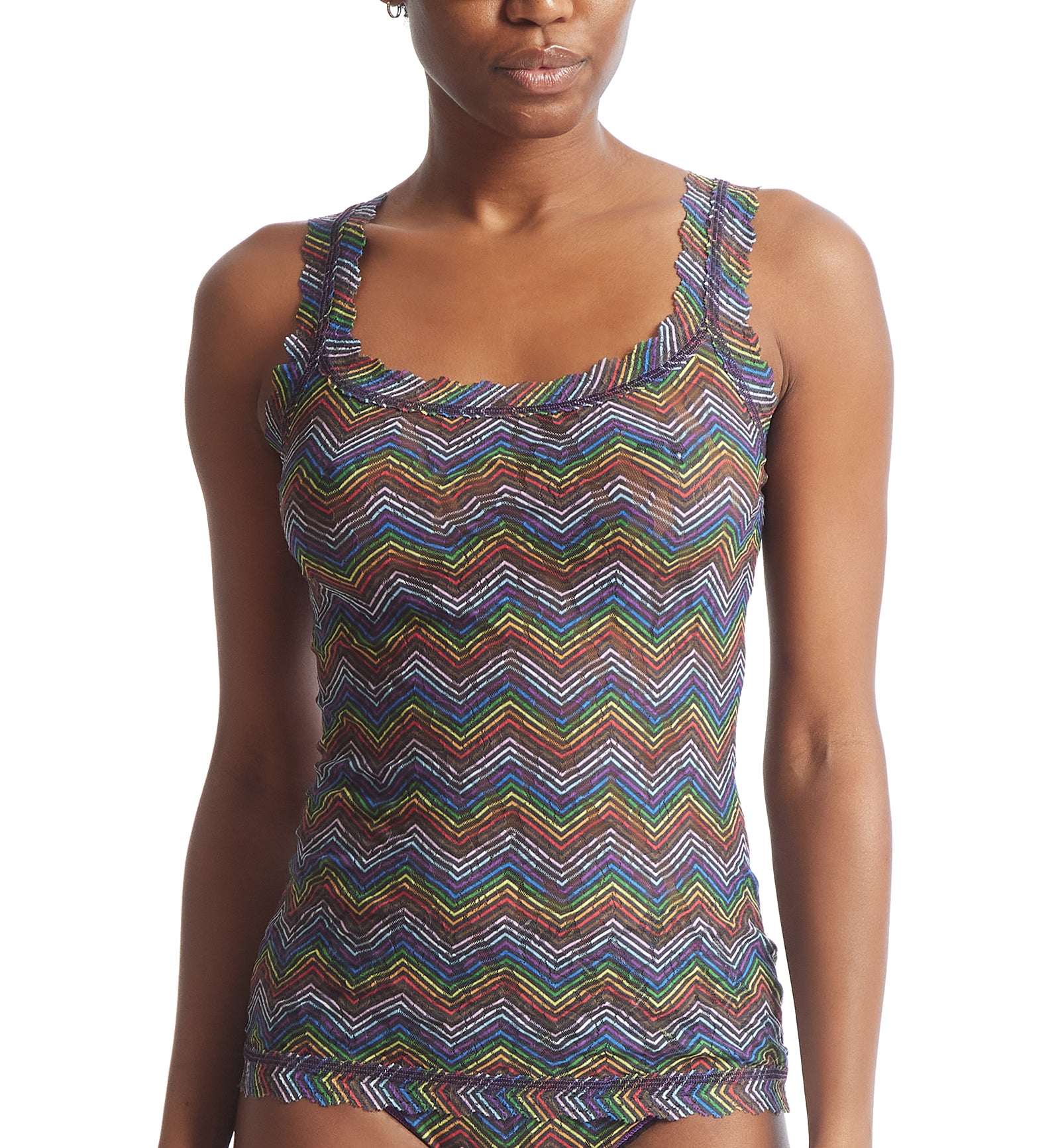 Hanky Panky Signature Lace Printed Unlined Camisole (PR1390L),XS,Up All Night - Up All Night,XS