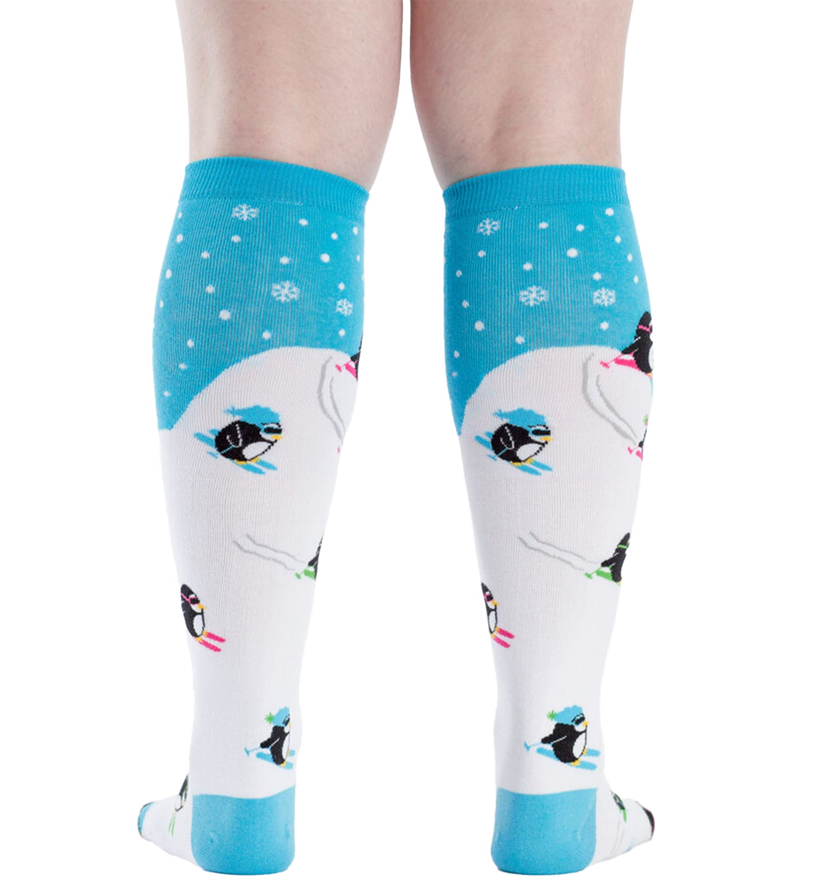 SOCK it to me Unisex Knee High Socks (f0329),Downhill Penguins - Downhill Penguins,One Size
