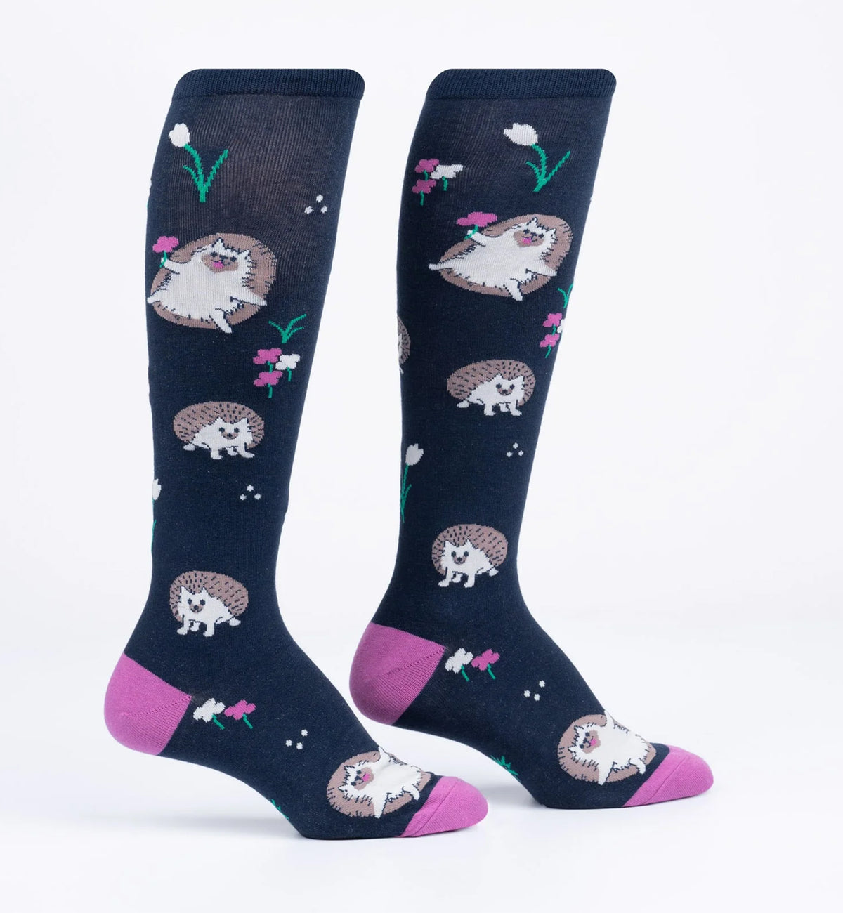 SOCK it to me Unisex Knee High Socks (F0588),Rollin' with my Hedgehog - Rollin' with my Hedgehog,One Size