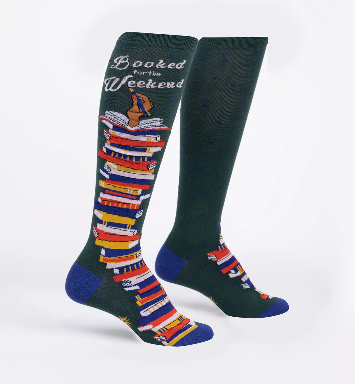 SOCK it to me Unisex Knee High Socks (F0517),Booked for the Weekend - Booked for the Weekend,One Size