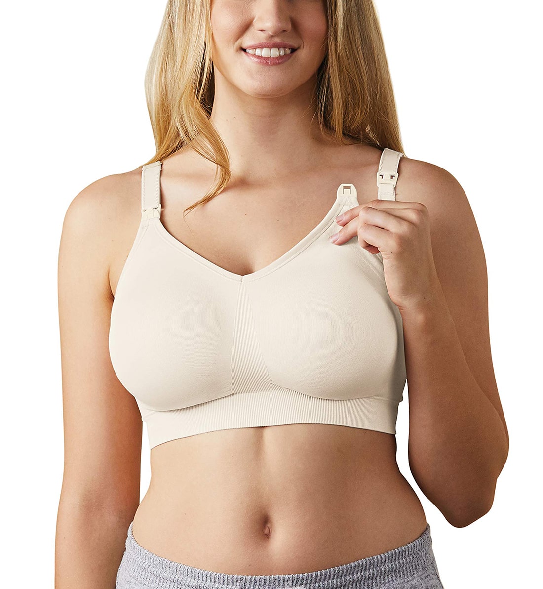 BRAVADO! DESIGNS Body Silk Seamless Nursing Softcup (1401),XS,Antique White - Antique White,XS
