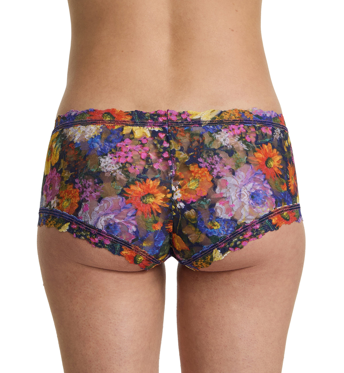 Hanky Panky Signature Lace Printed Boyshort (PR4812P),XS,Impressionist - Impressionist,XS