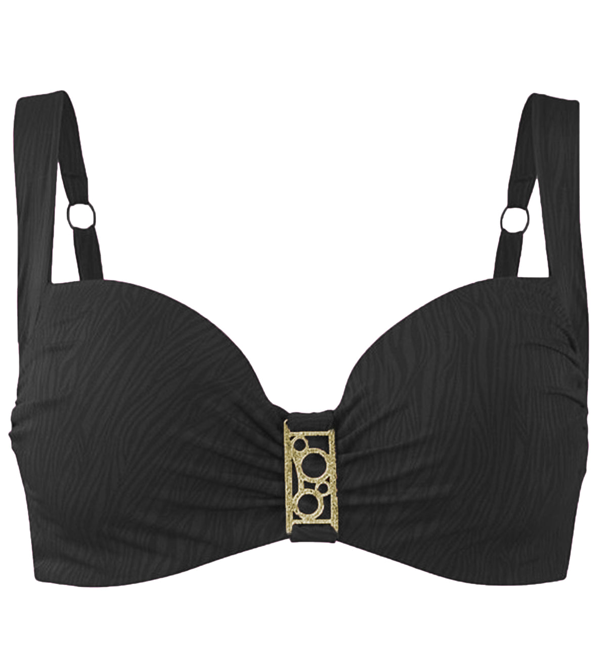 Panache Lola Underwire Molded Bikini Top (SW0721),30D,Black - Black,30D