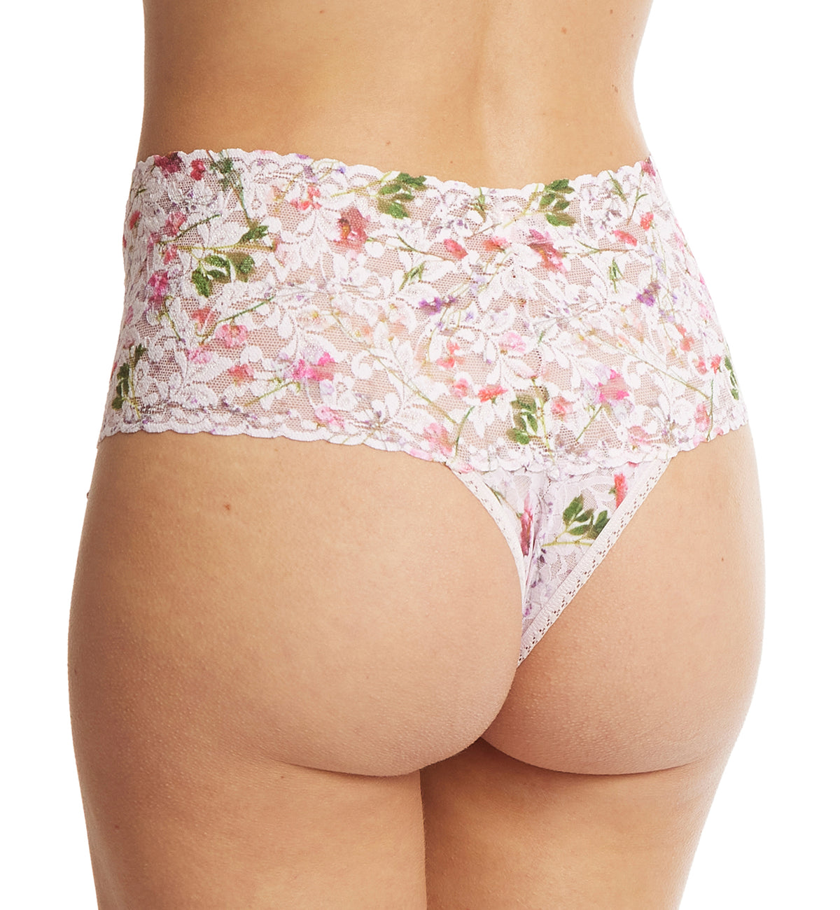 Hanky Panky High-Waist Retro Lace Printed Thong (PR9K1926),Rise and Vines - Rise and Vines,One Size
