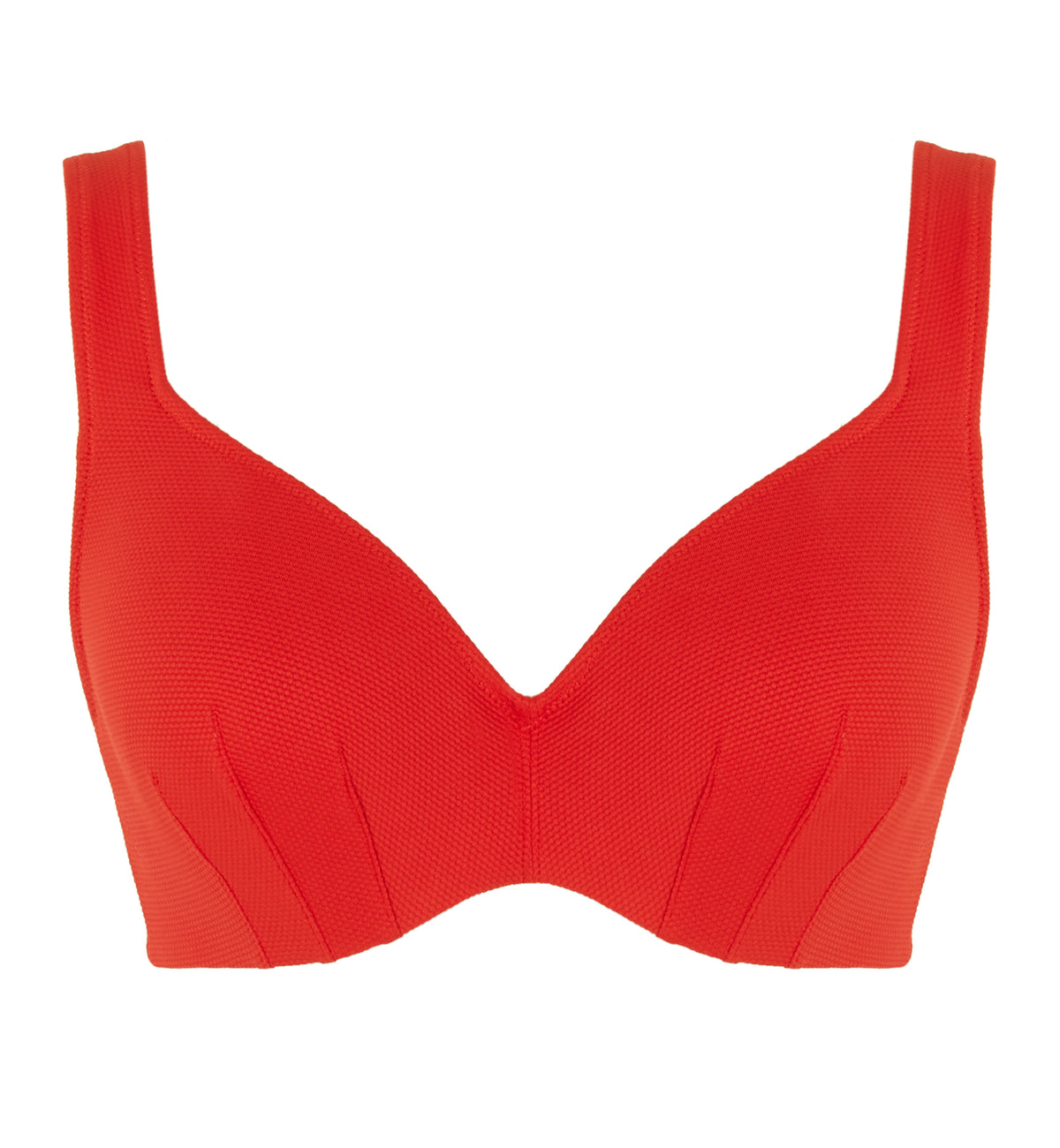 Panache Jennifer Plunge Underwire Bikini Top (SW2024),30E,Aurora Red - Aurora Red,30E
