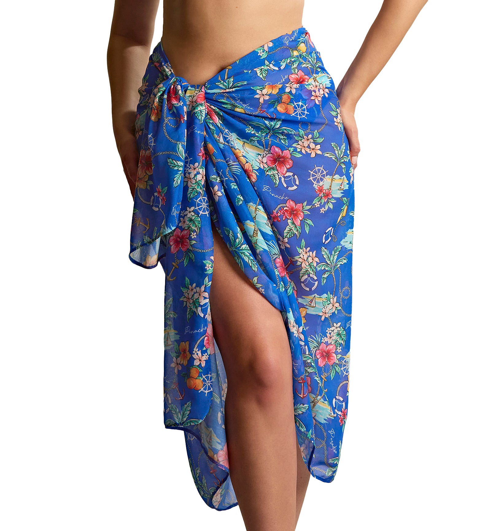 Panache Aimee Sarong Swim Cover Up (SW1728),Paradiso Print - Paradiso Print,One Size