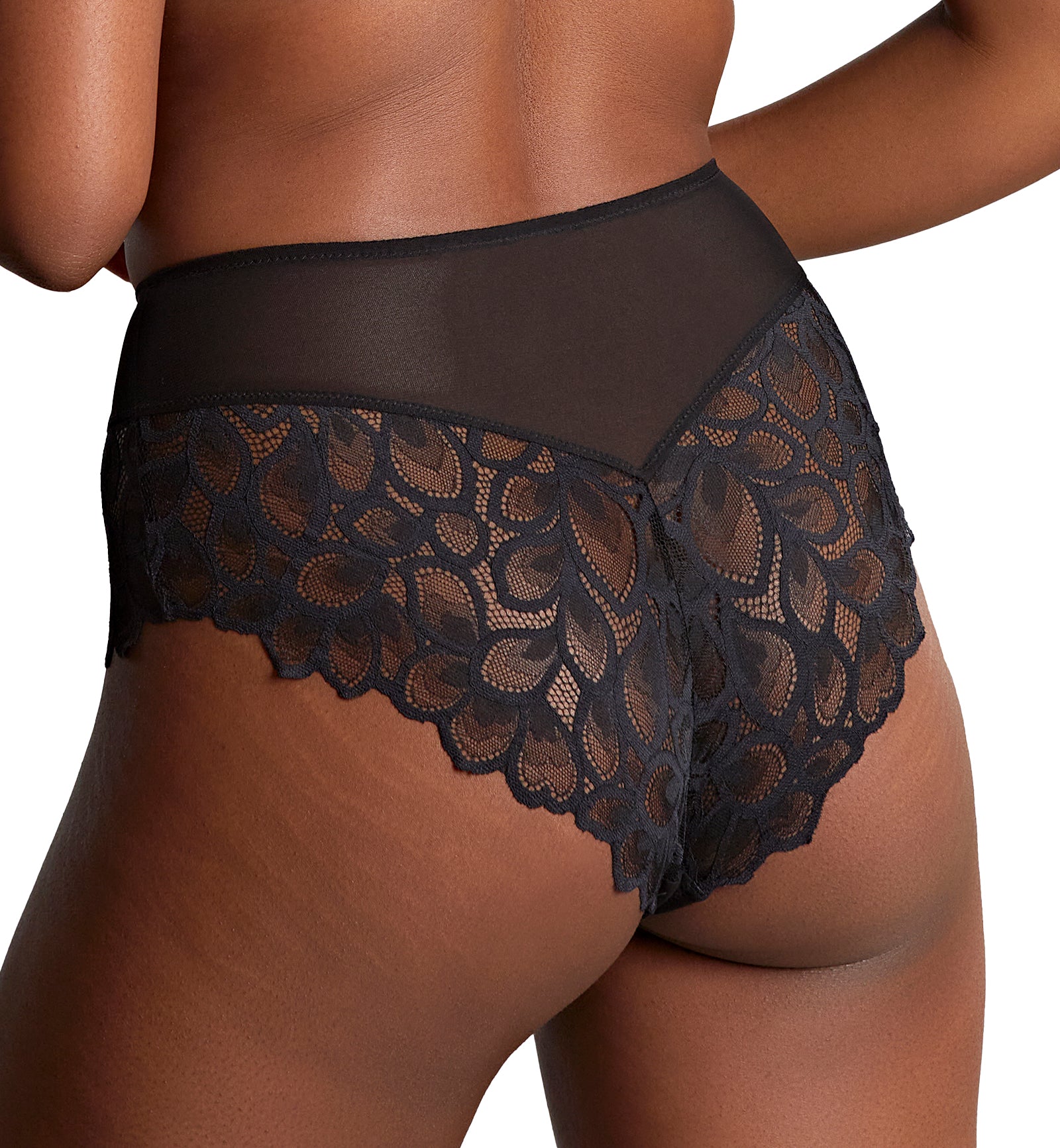 Panache Allure Deep Brief (10764),XS,Black/Latte - Black/Latte,XS