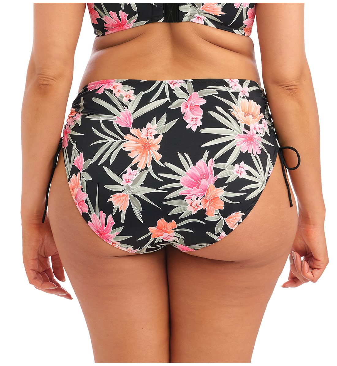 Elomi Dark Tropics Adjustable Side Swim Brief (ES800173),UK 26,Black - Black,UK 26
